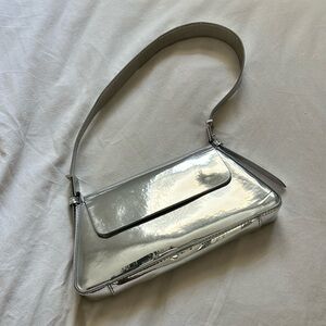 ZARA Silver Shoulder Purse